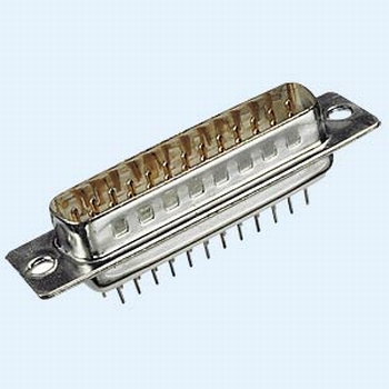 Sub-D connector male recht - 9 pins
