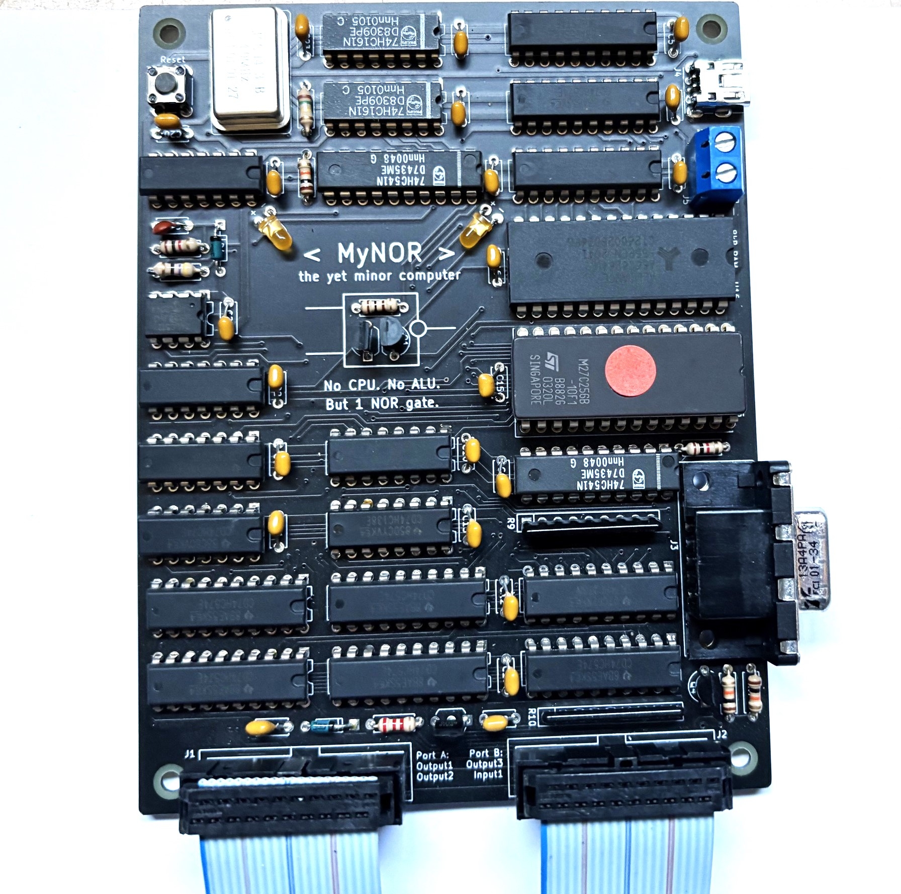 Compleet opgebouwde Mynor single board computer + alle uitbreidingen