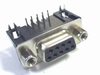 Sub-D connector female 9 polig haaks voor printmontage