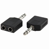 Adapter plug 6.35mm stereo male naar 2x 6.35mm stereo female