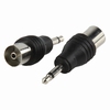 Adapter plug 3.5mm mono male to coax female