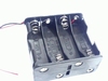 Battery holder for eight AA cells with wire connection