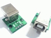 USB B ingang op print met soldeeraansluitingen 4 pins
