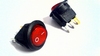 Switch round red ON/OFF with light indication 250V