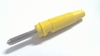banaanstekker 4mm geel