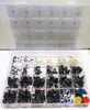 Assortiment drukschakelaars 460 stuks in opberg box