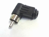 Cinch - tulp - RCA haakse plug male zwart