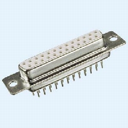 Sub-D connector female recht - 15 pins