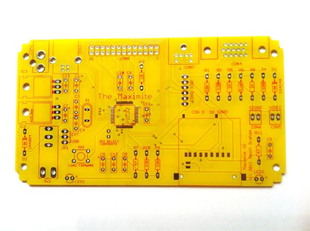 Maximite computer empty PCB