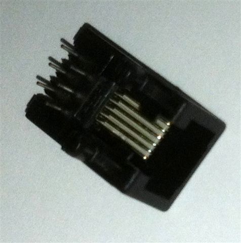 rj12 6 polig connector printmontage