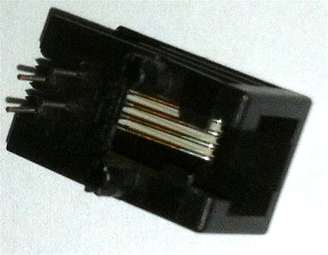 RJ9 RJ10 connector houder printmontage