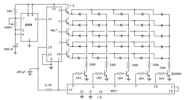 electronic circuit for led matrix