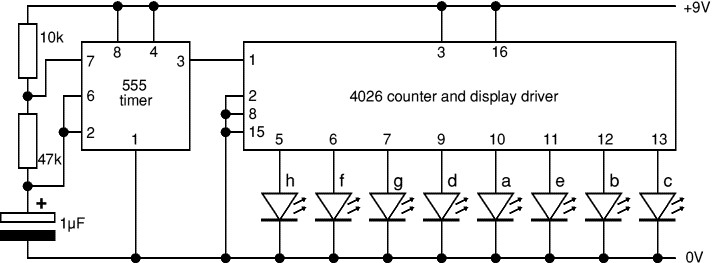 electronic circuit for LED flasher