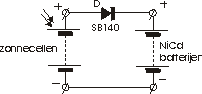 elektronisch schema van oplader met zonnecel