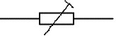elektronica symbool voor variabele weerstand
